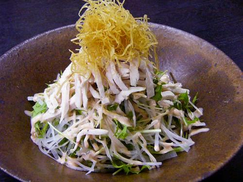 逆さキツネの肉詰あんかけ
